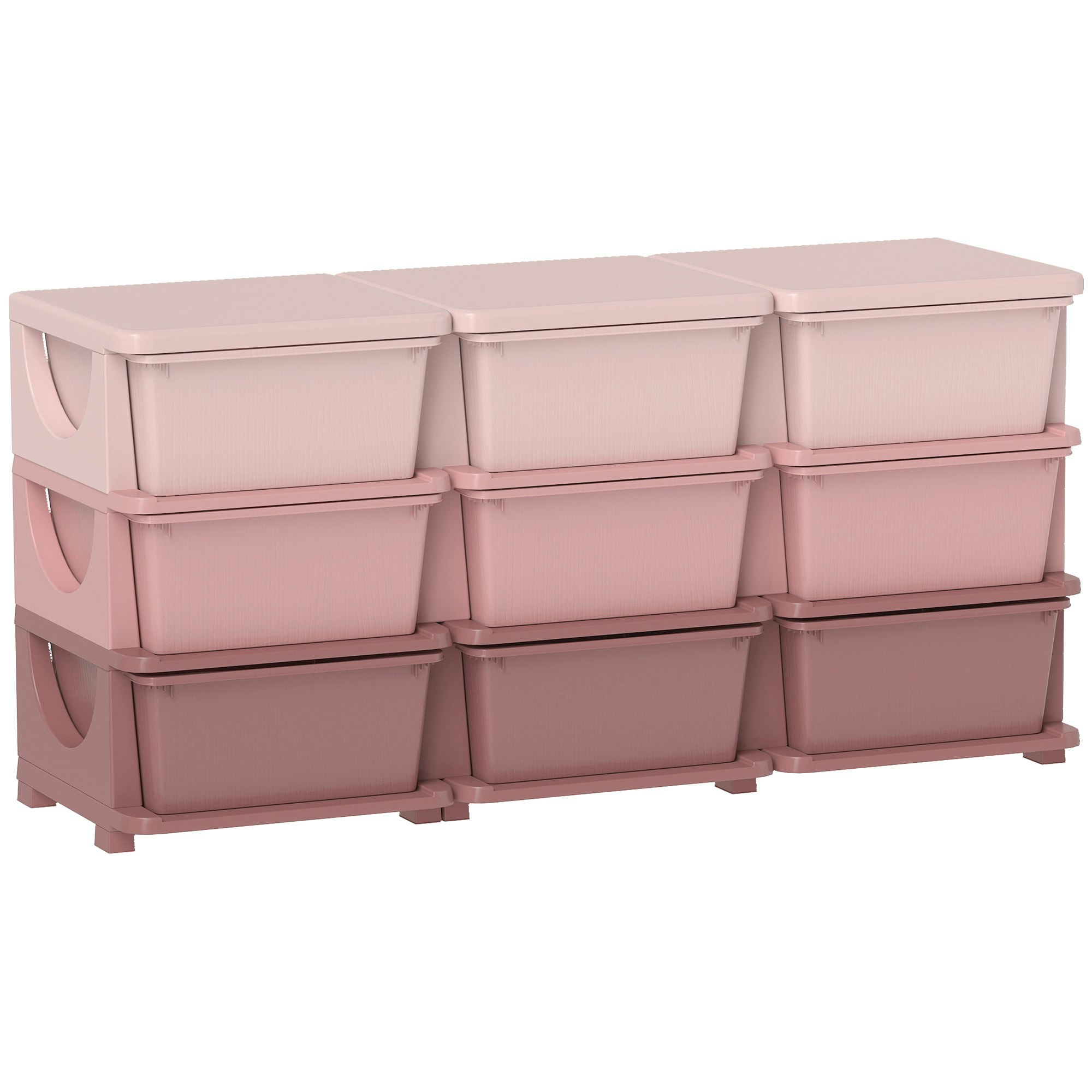 Rackhams Blue/Pink Kids Storage Units With Drawers 3 Tier Chest Dresser Tower - Polypropylene Size 113