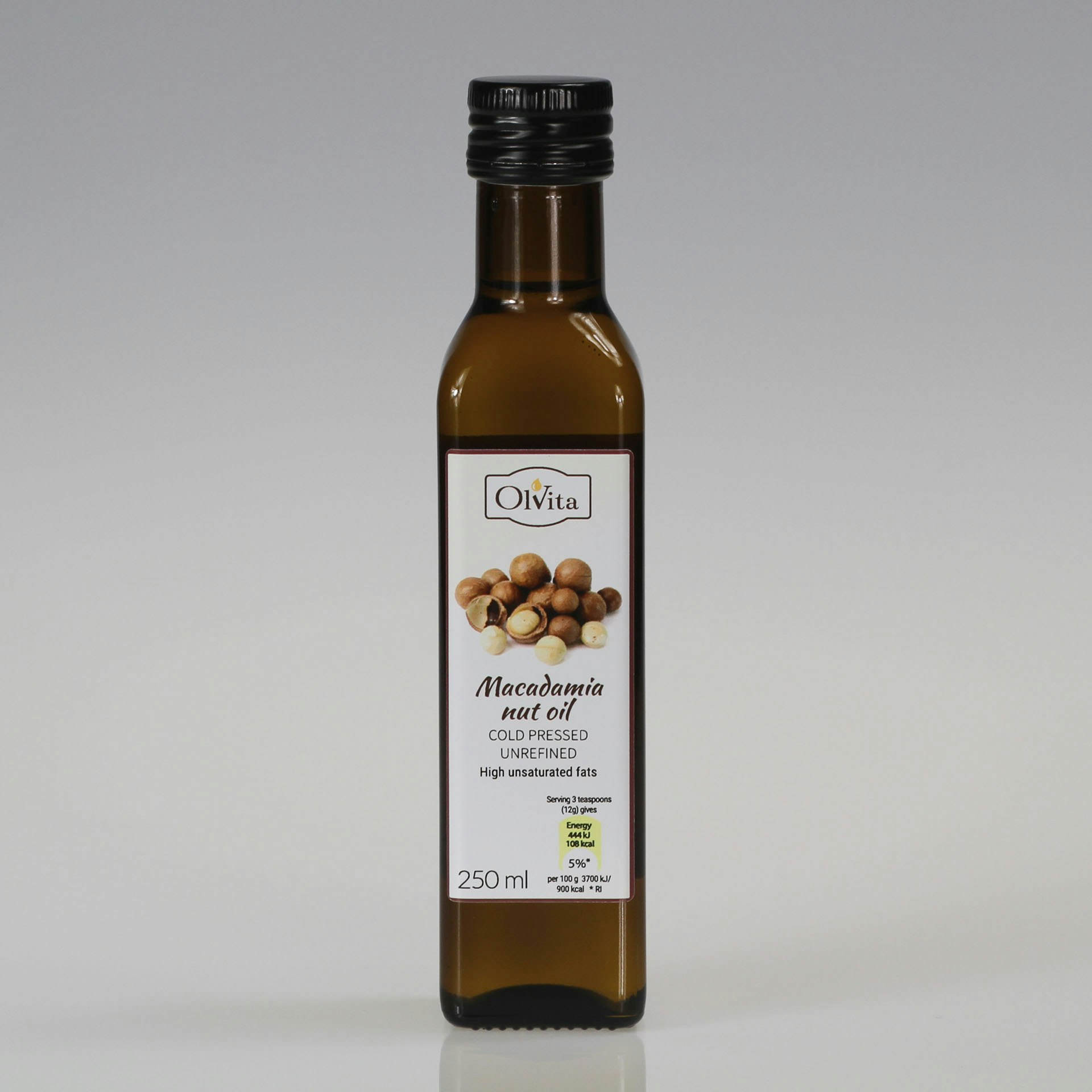 Ol'vita Light/Golden Macadamia Nut Oil | Cold Pressed | Unrefined - 250 Ml - 1