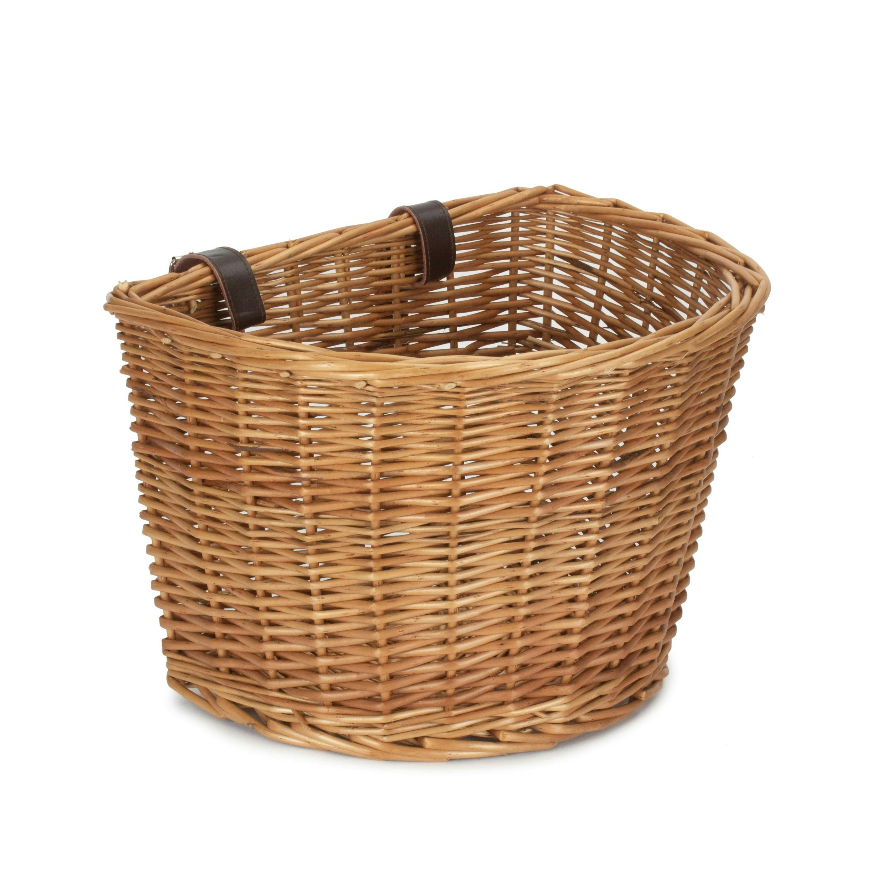 Red Hamper Red/Brown Hamper Small Wicker Front Fixing Bicycle Bike Basket - One Size - Bicycle Basket