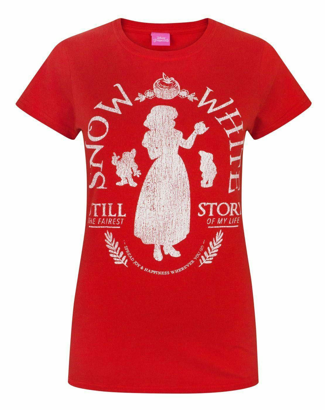 Vanilla Underground Women's Red/White Disney Snow Short Sleeved T-Shirt - Small