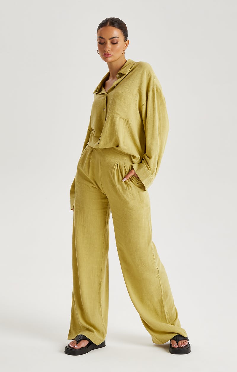 Urban Bliss Olive Linen Trouser - L