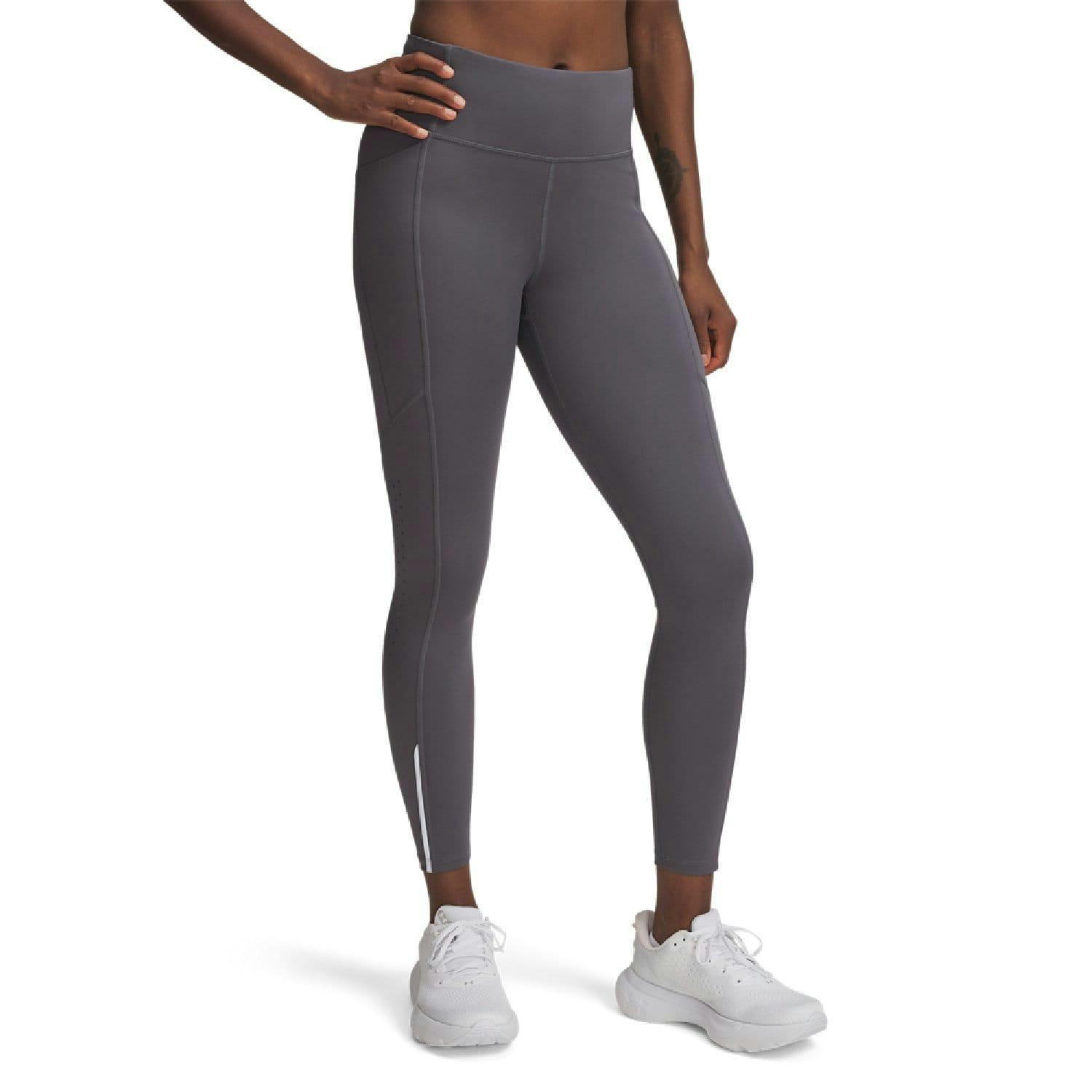 Under Armour Women's Grey Ankle Length Running Leggings - M - 100% Mixed