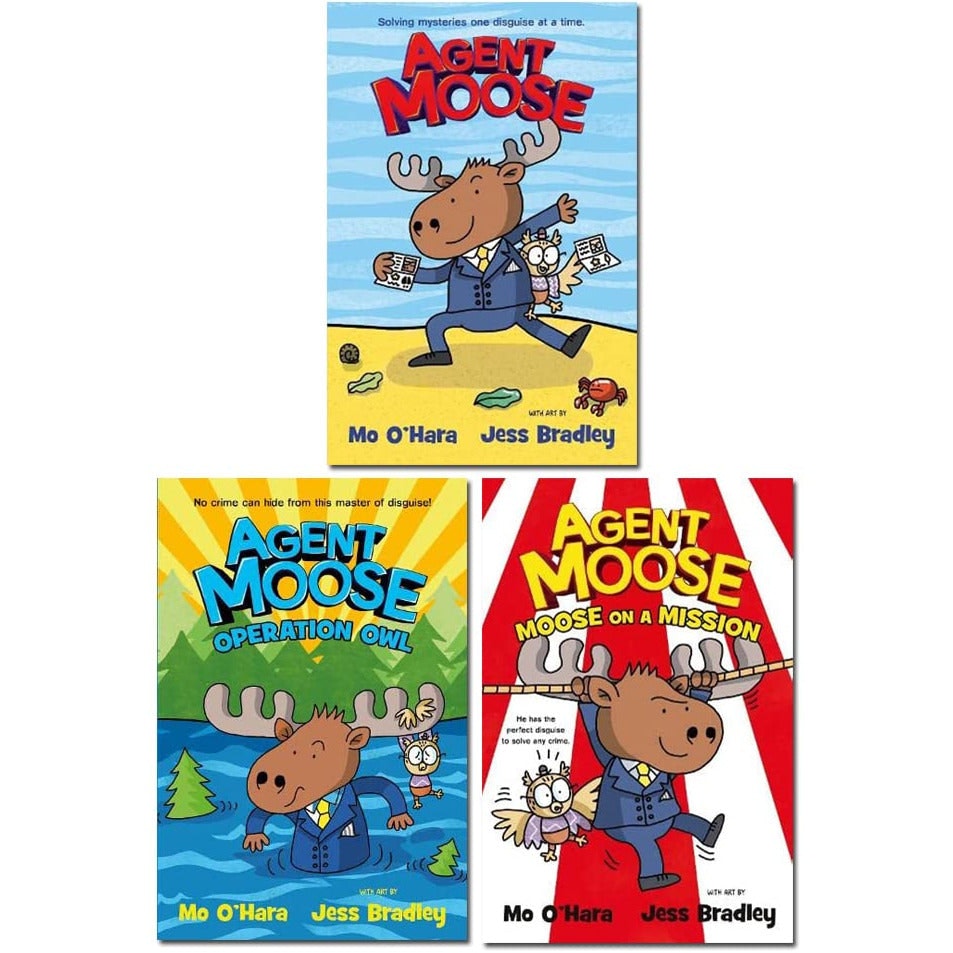 Scholastic Agent Moose Collection 3 Books Set (Agent Moose, Operation Owl & Moose On A Mission)