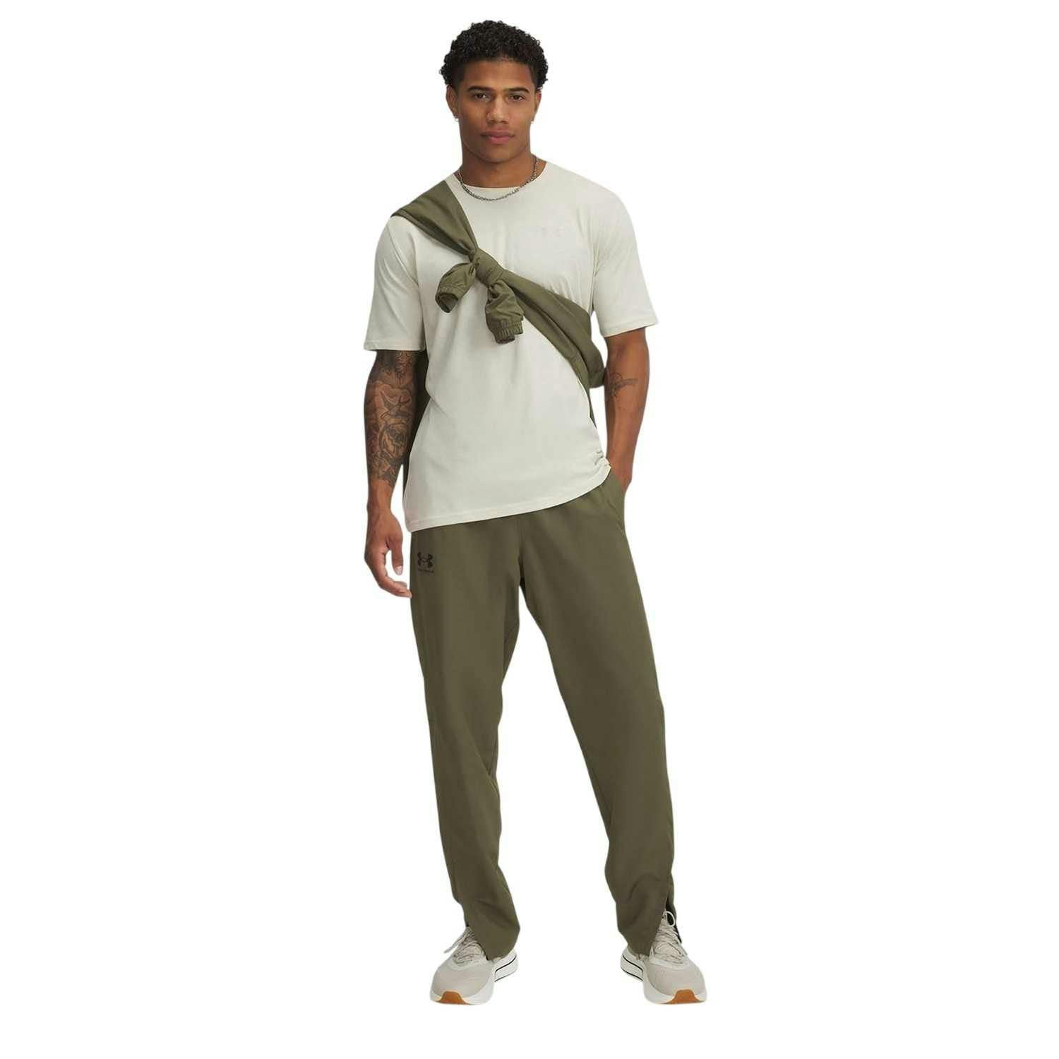 Under Armour Men's Green Rival Woven Jogging Bottoms - Marine Od - Xxl - Marine Od - 100% Polyester