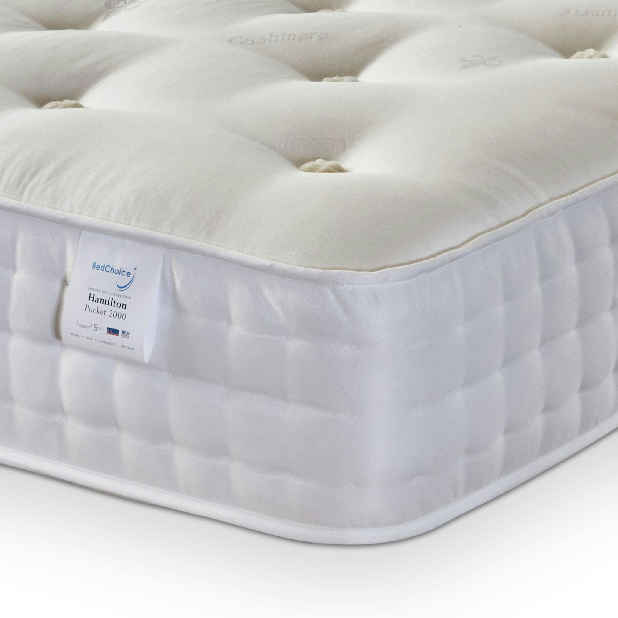 Rackhams Backcare Hamilton 2000 Hand-Tuffed, Firm Mattress - Super King - 1