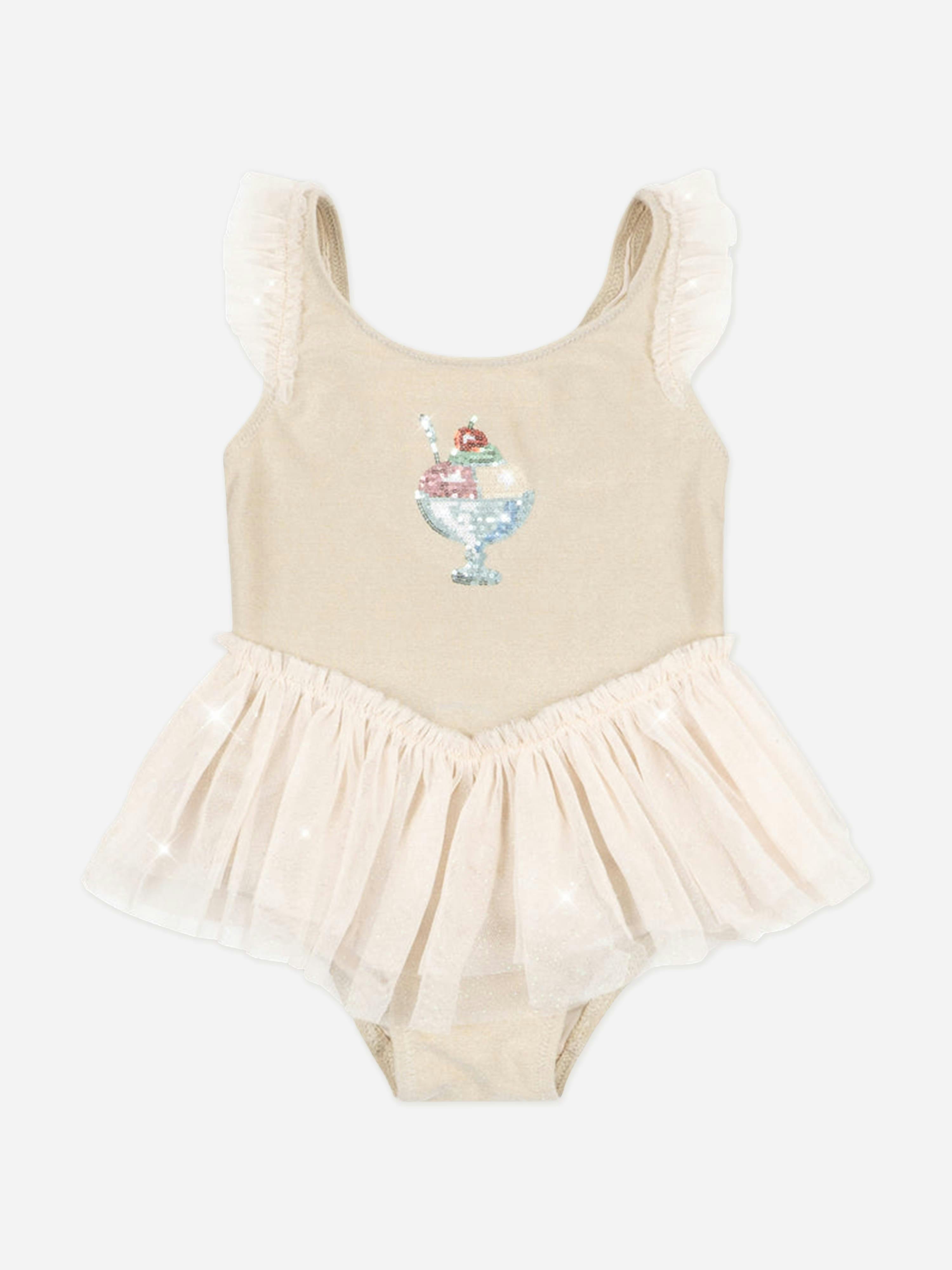 Konges Slojd Girls Ivory Konges Sløjd Amandine Swimsuit In - 12 Months
