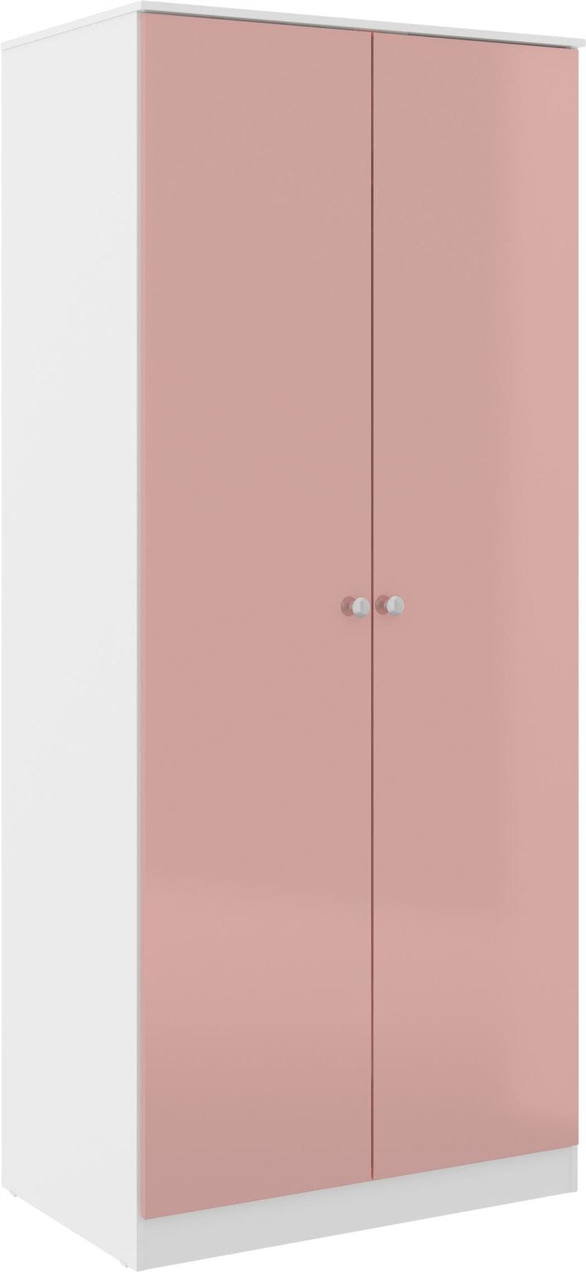 Seconique Denver 2 Door Wardrobe in White/Pink Gloss - Image 5