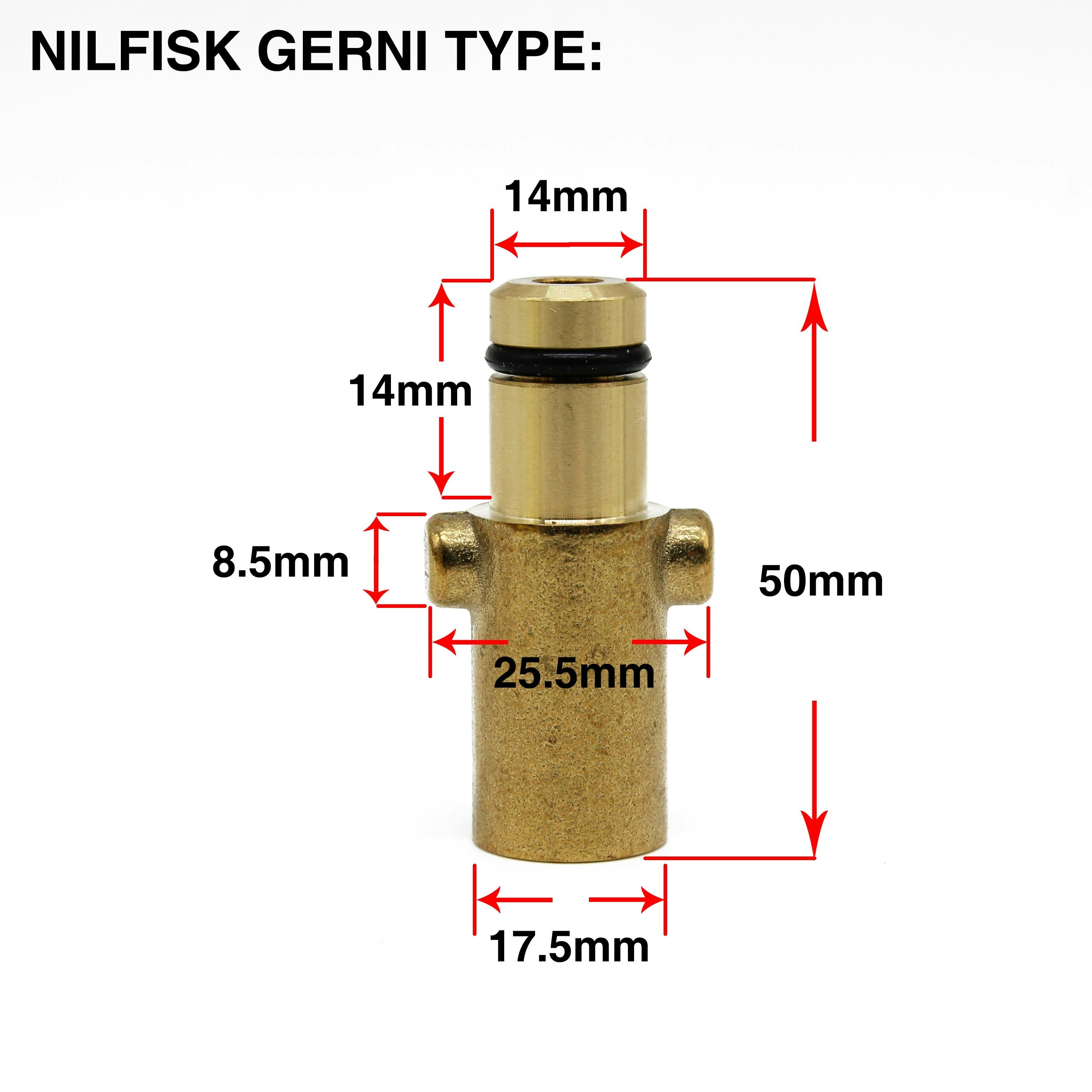 Rackhams Men's Flexible Drain Hose With Rotary Spinning Nozzle - 10M Nilfisk Gerni