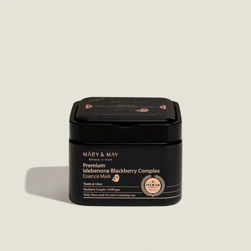 Mary&May Premium Idebenone + Blackberry Complex Essence Mask (20 Sheets)