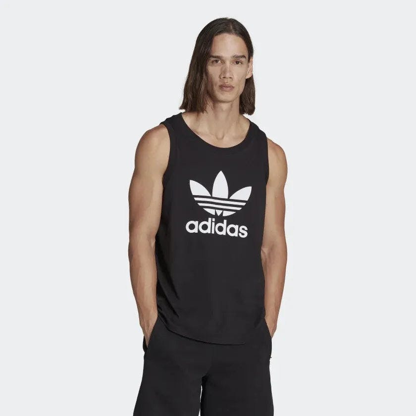Adidas Men's Black Originals Trefoil Vest Tank Top Cotton - Xs