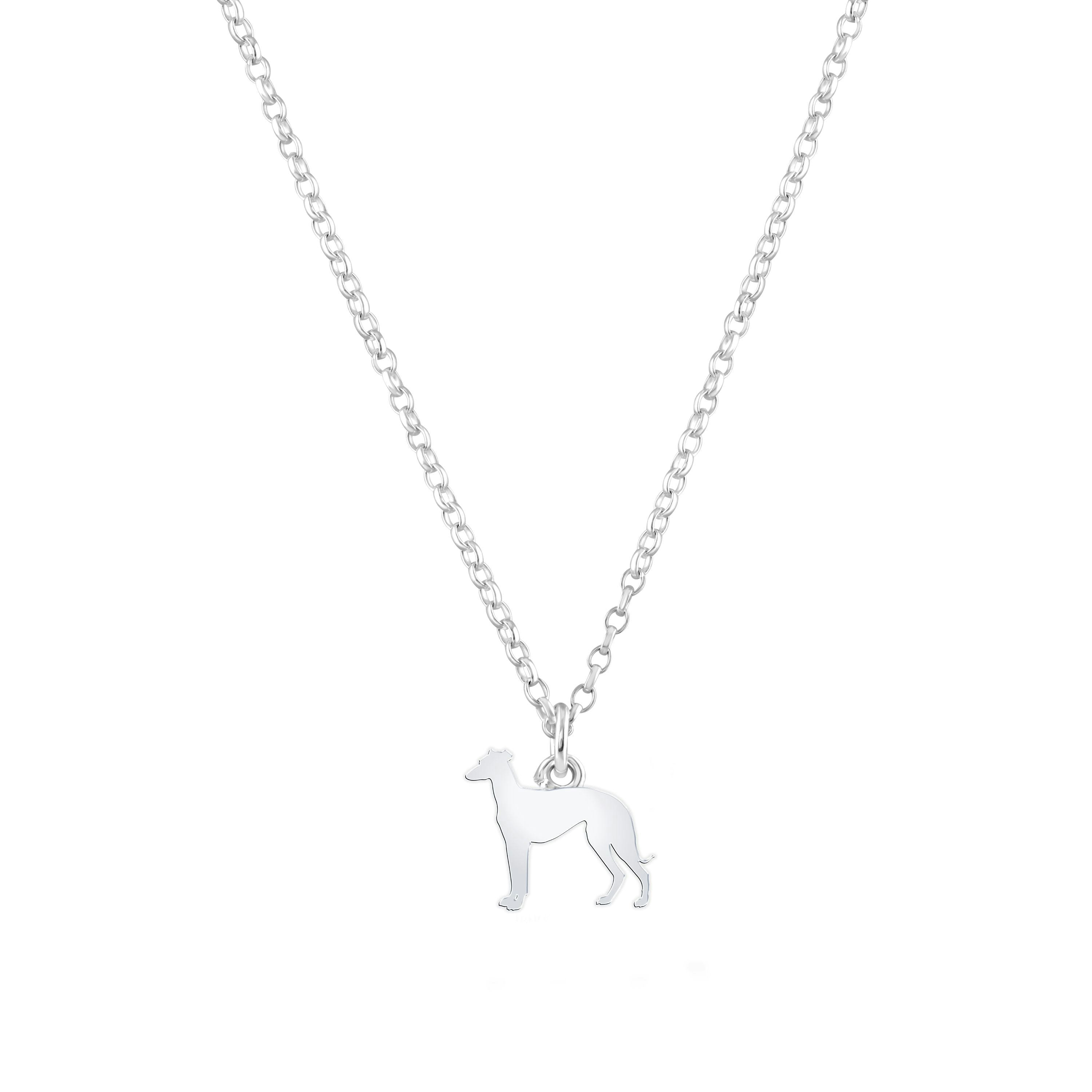 Mylee London Silver Sloughi Silhouette Necklace - Personalised - Yes
