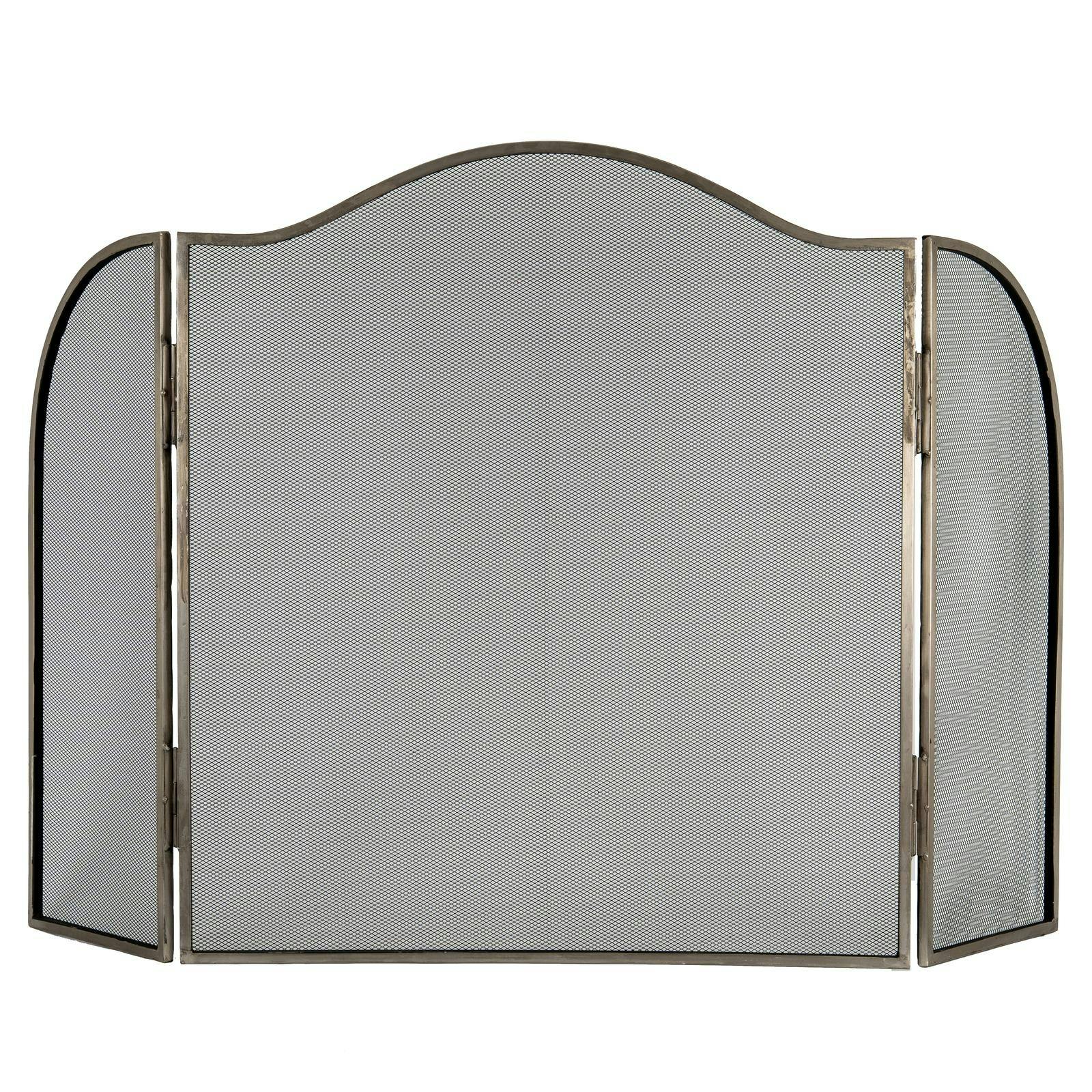 Hill Interiors Silver Antique Look Fire Screen - 85Cm X 3Cm X 85Cm - 100% Mixed