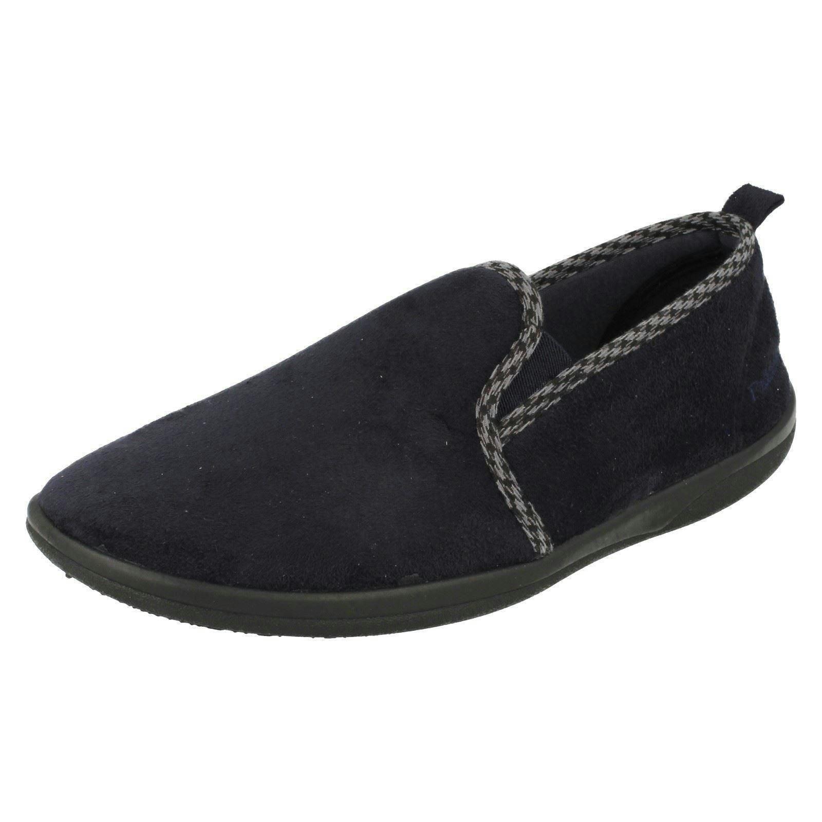 Padders Men's Memory Foam Full Slippers Lewis - Navy - Uk 7