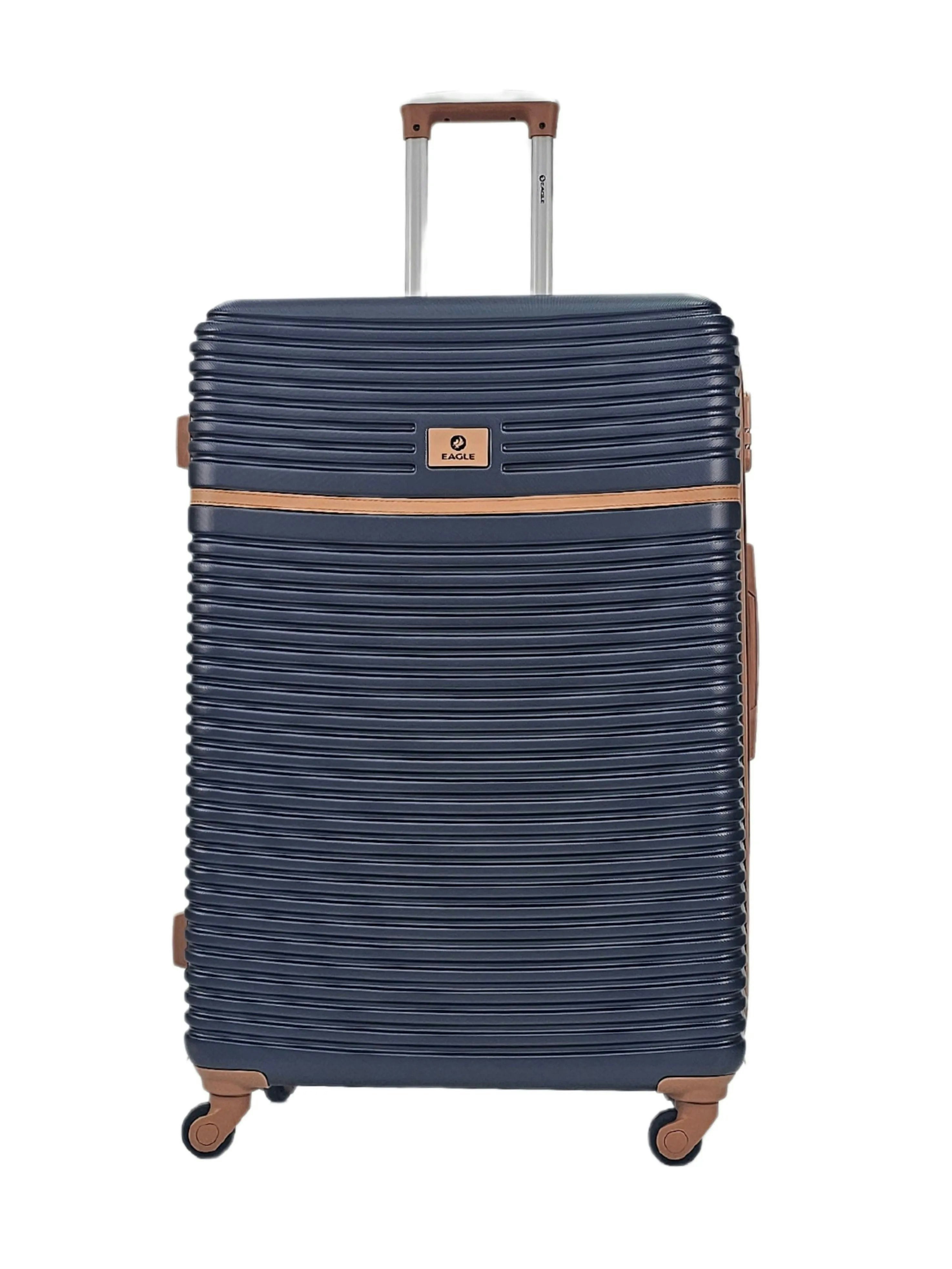 Truclothing Hard Case Shell Suitcase Carry On Combination Lock - Large - Navy