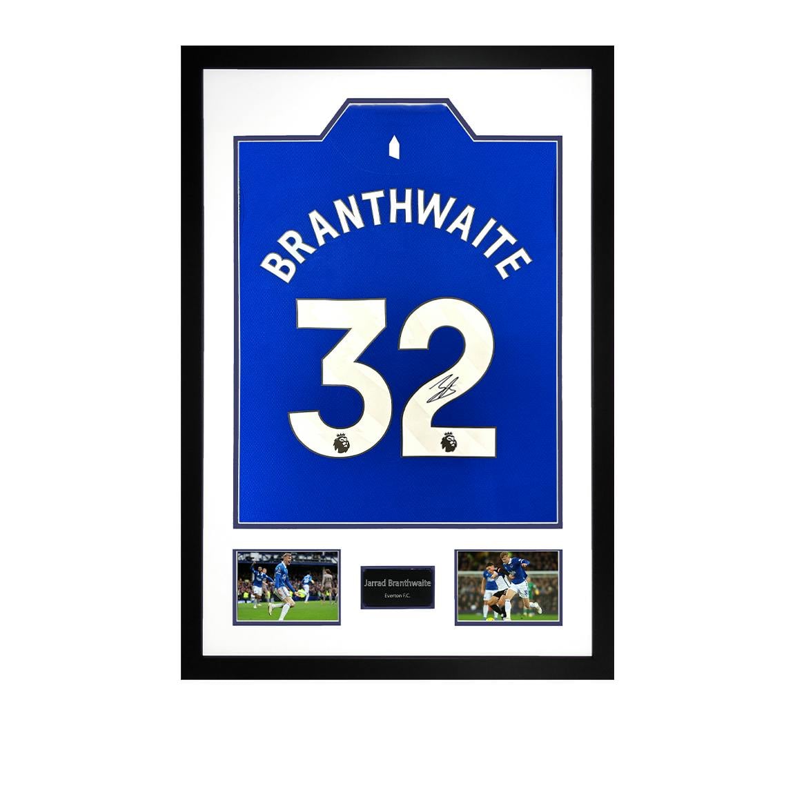 The Fan Cave Jarrad Branthwaite Signed Everton Shirt Premium Frame #1 - Image 6