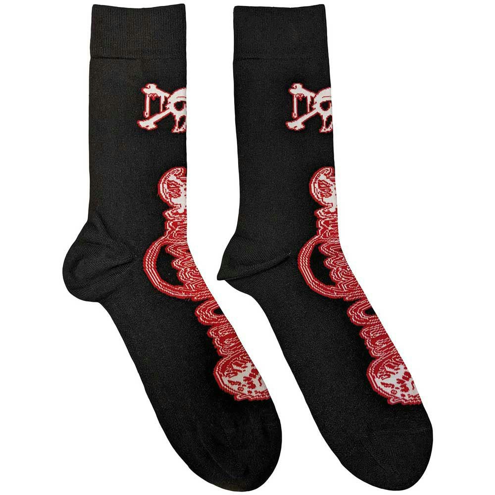 Paradiso Clothing Unisex Black Motley Crue Dr Feelgood Band Logo Ankle Socks