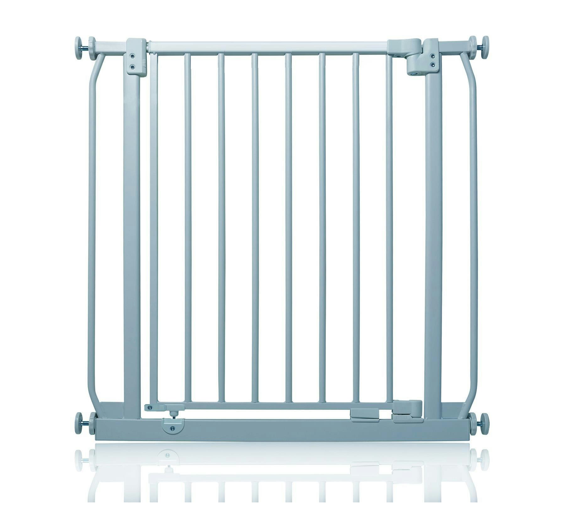 Safetots Grey Elite Pressure Narrow Safety Gate, 65.5Cm - 74.5Cm, Matt Narrow Pressure Fit Stair Gate - Metal - 65.5Cm -74.5Cm