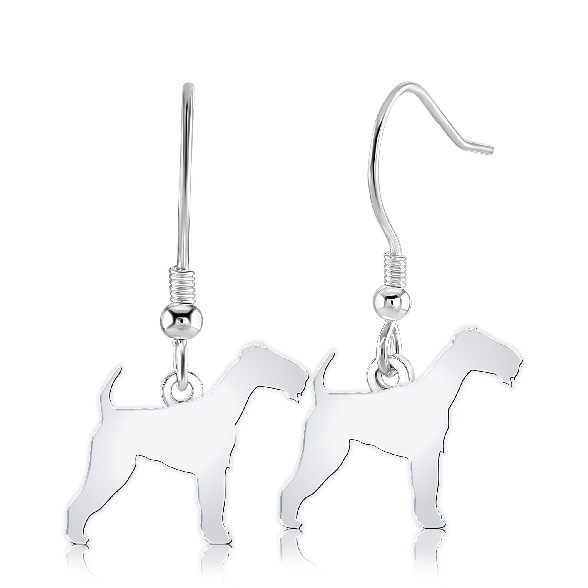 Mylee London Silver Irish Terrier Silhouette Earrings - Yes - Hook