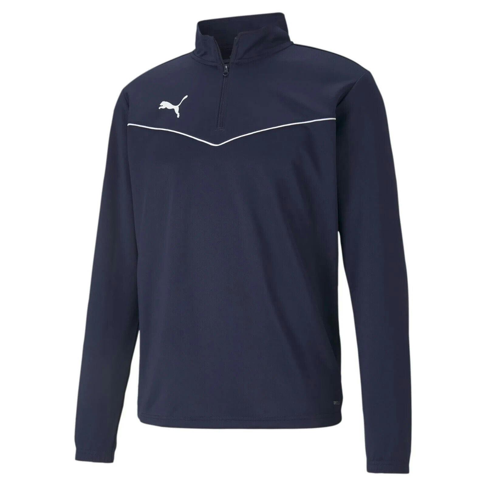 Puma Men's Teamrise 1/4 Tracksuit Zip Drill Midlayer Top Navy 657394 - Xxl