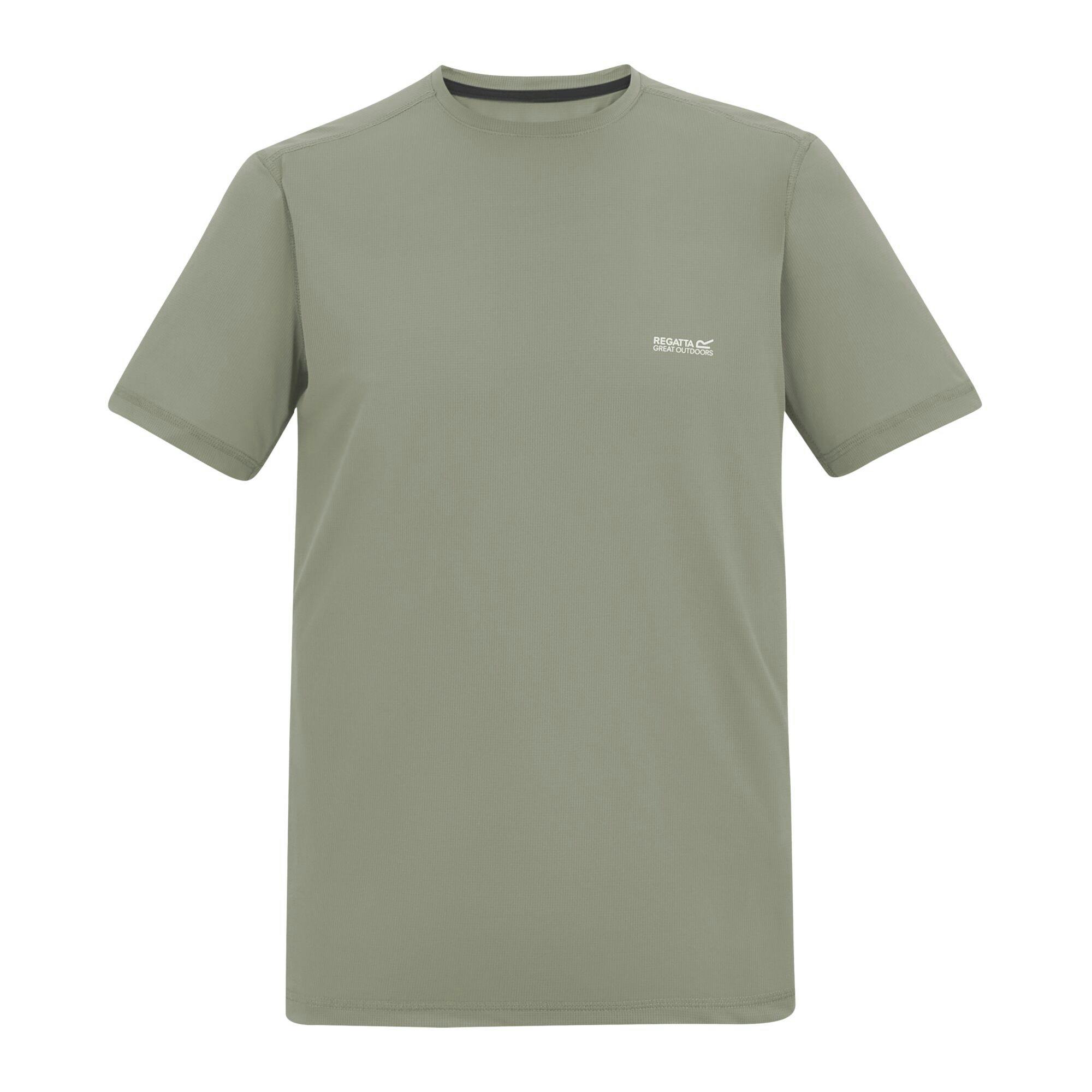 Regatta Men's Fingal Stretch T-Shirt - Abbeystone - L - Abbeystone - 62% Polyester/30% Recycled Polyester/8% Elastane
