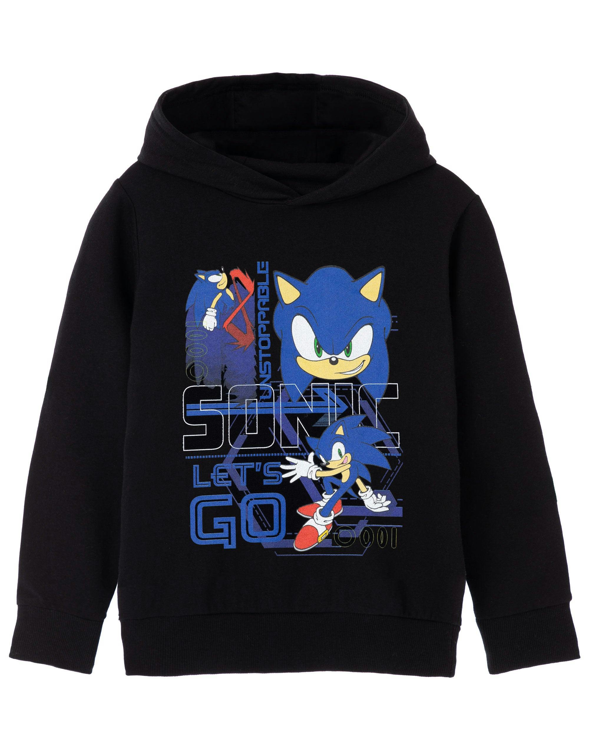 Vanilla Underground Boys Black Sonic The Hedgehog Let's Go Hoodie - 3-4 Years