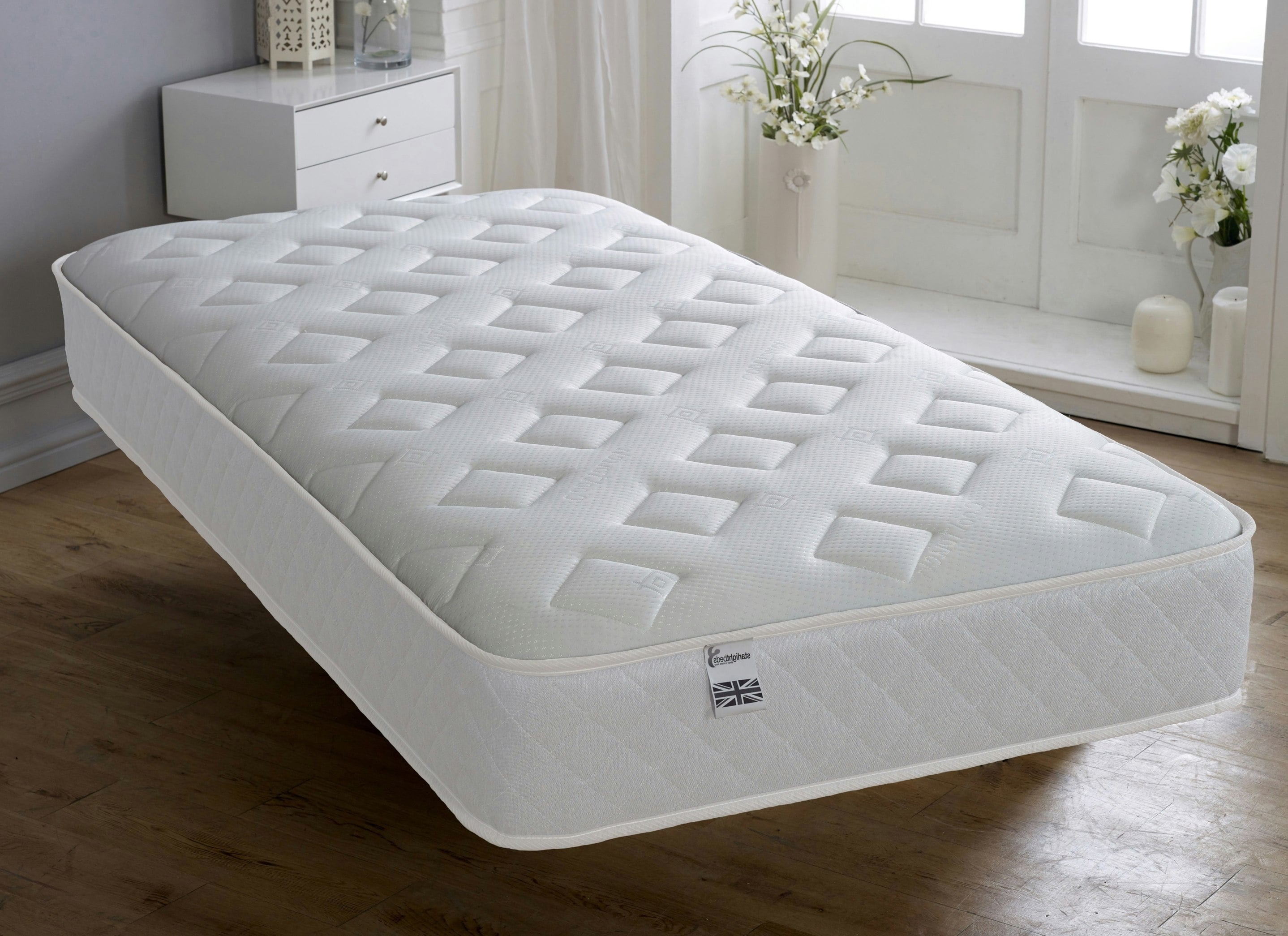 Starlight Beds White Essentials Jump N Tac Hybrid Mattress - 19Cm Deep, Soft Feel - 1 - 3Ft Single Mattress (90Cm X 190Cm)