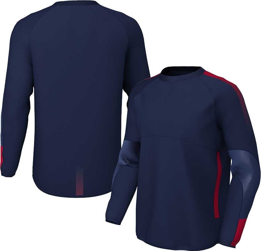 Xero Degrees Blue/Red Youth Edge Series Contact Training Top (Xo-Ch860y) - Navy - Youth Medium