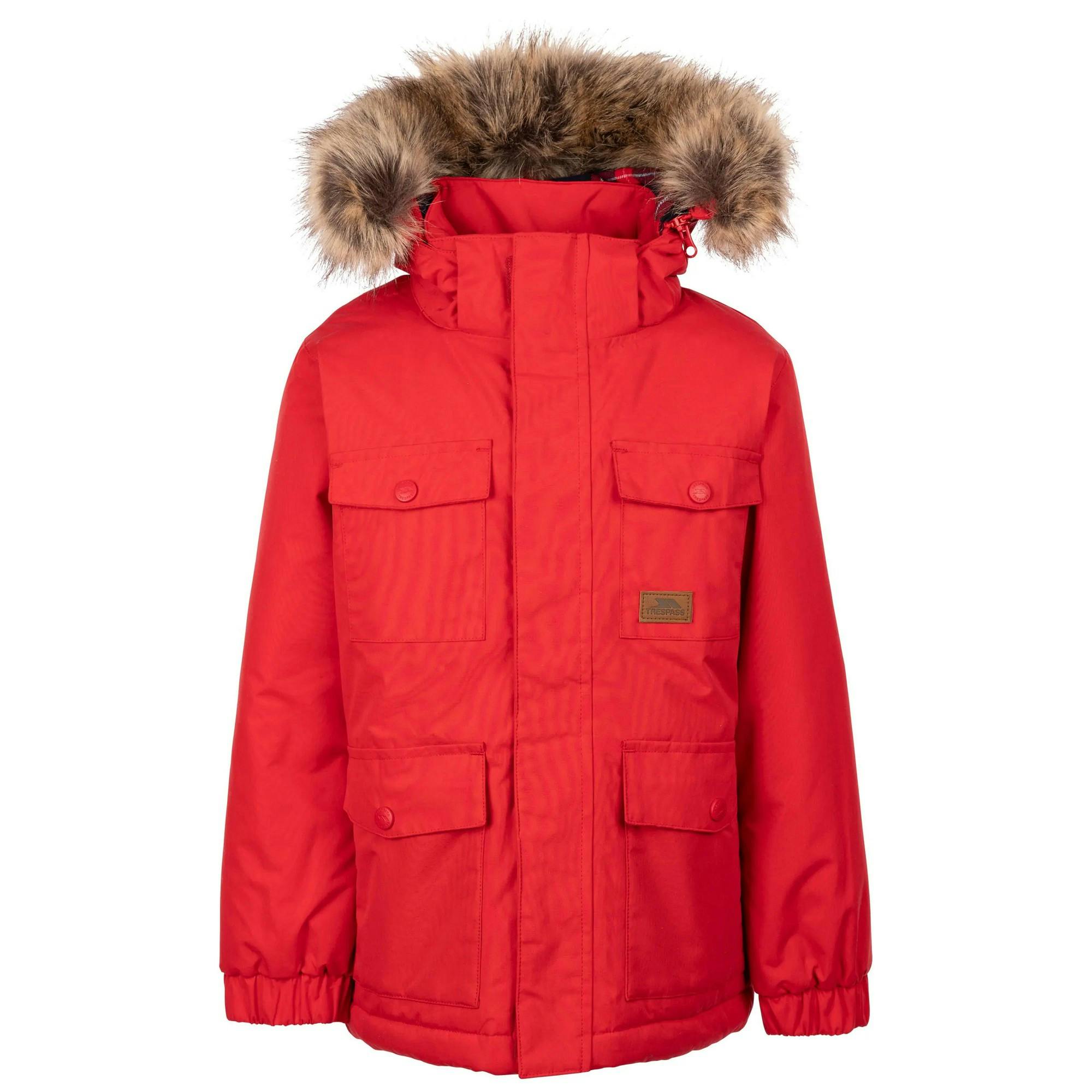 Trespass Boys Red Upsider Tp50 Jacket - 3-4 Years - 100% Polyester