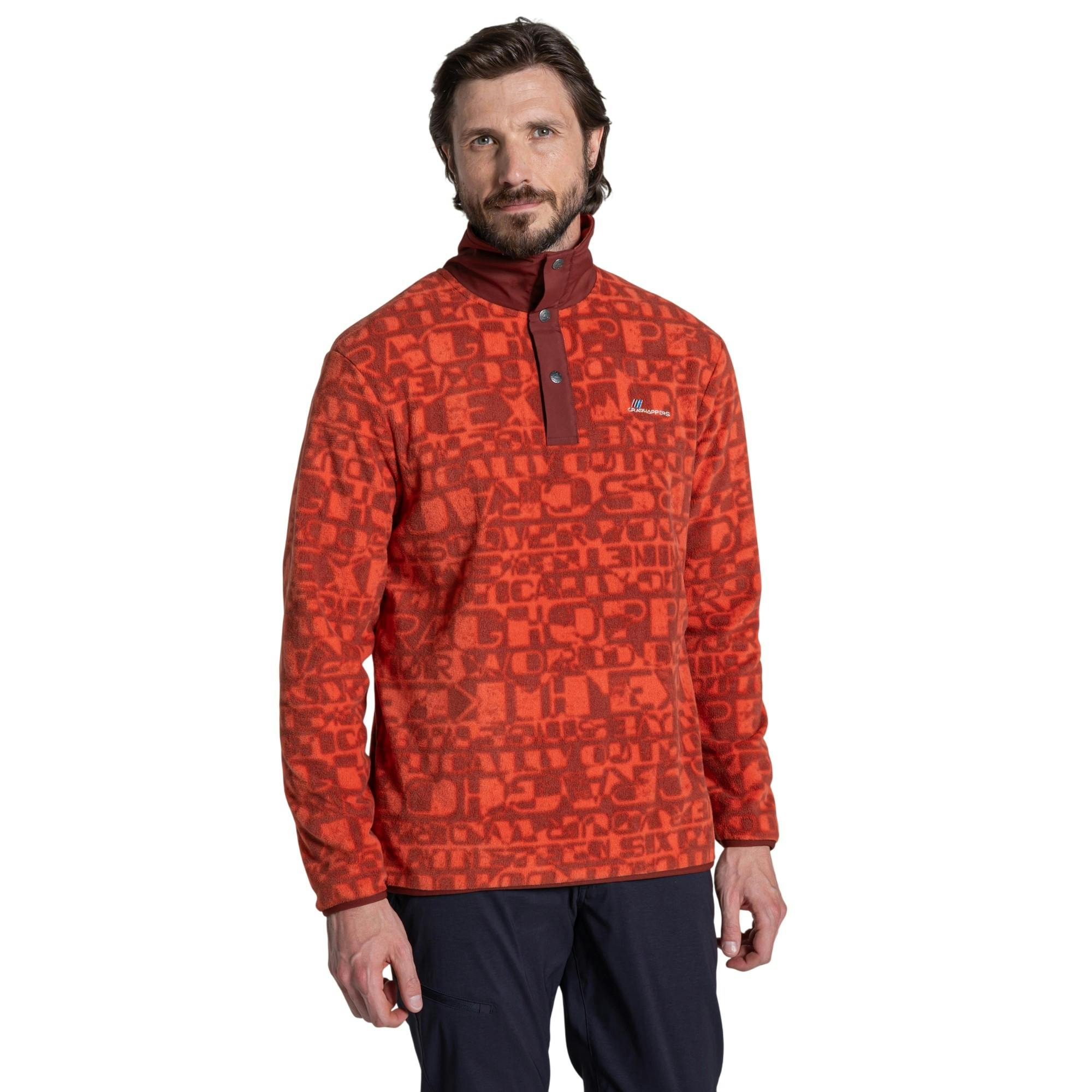 Craghoppers Men's Dewlish Ii Printed Overhead Fleece Top - Feldspar - Xl - Feldspar - 100% Recycled Polyester