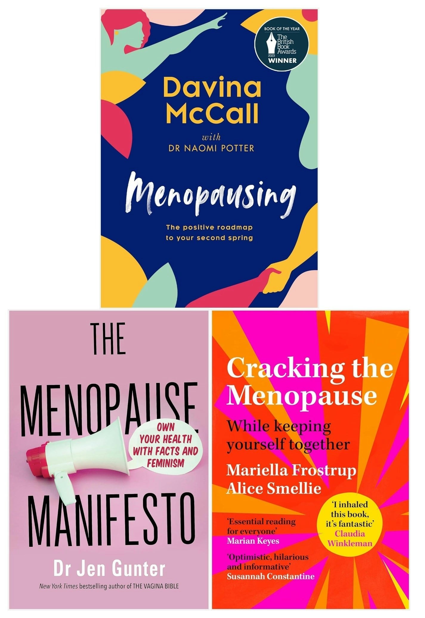 Bluebird Menopause Manifesto, Cracking The Menopause And Menopausing [Hardcover] 3 Books Collection Set