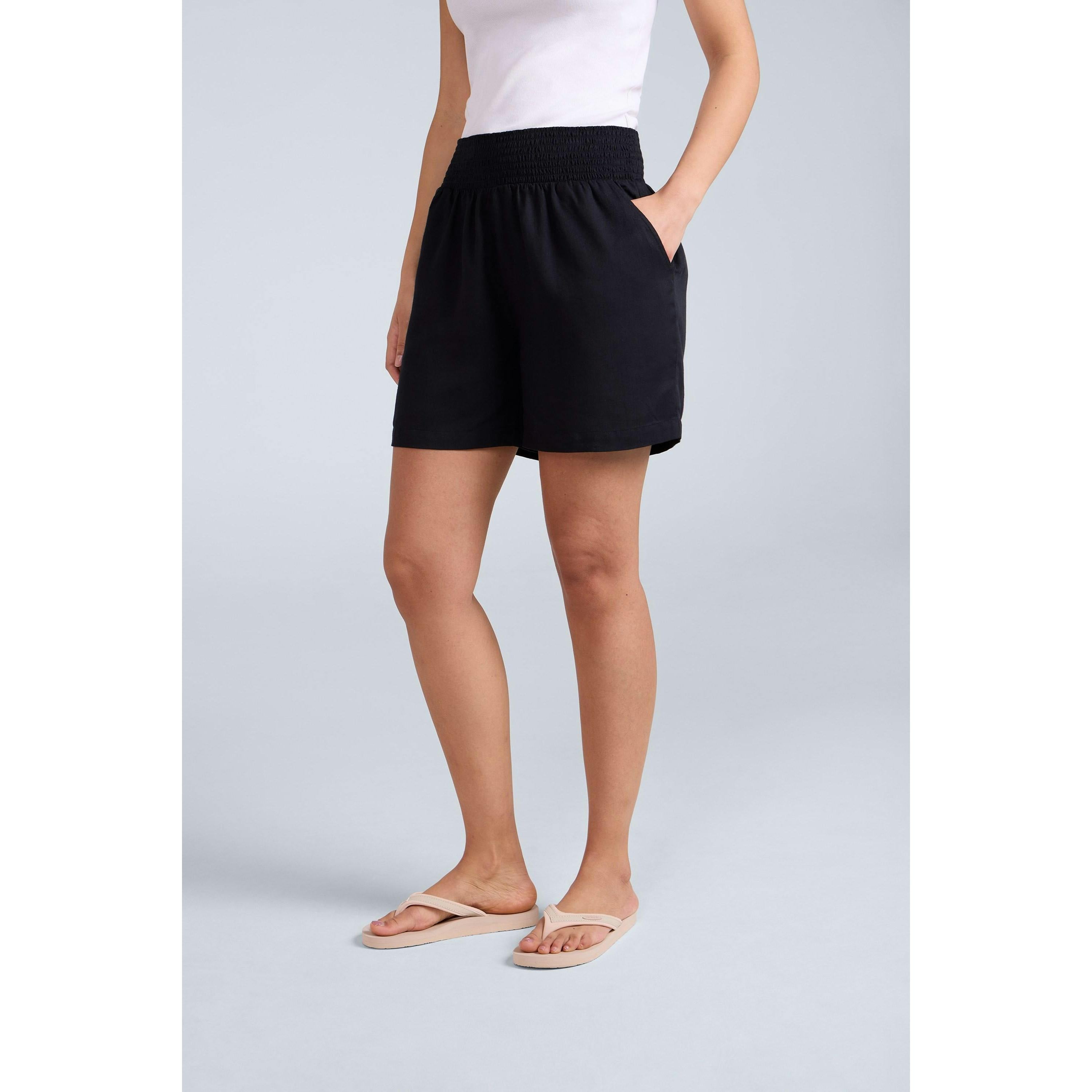 Animal Women's Black Carmen Tencel Shorts - 6 Uk - 100% Mixed