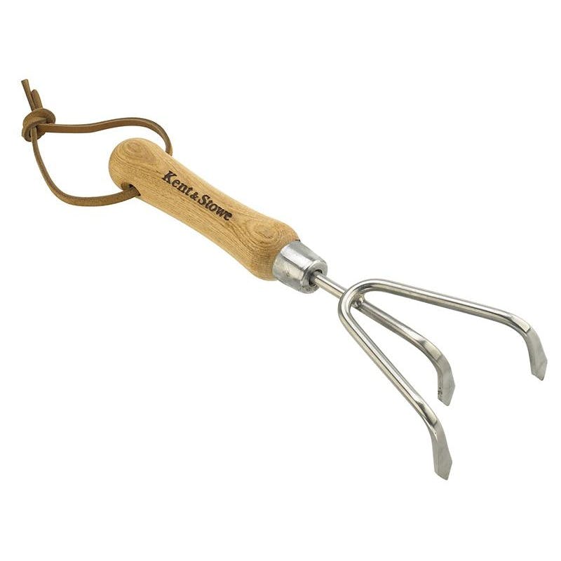 Rackhams Hand 3-Prong Cultivator, Fsc - Multi Colour - Stainless Steel Head - Multi Colour
