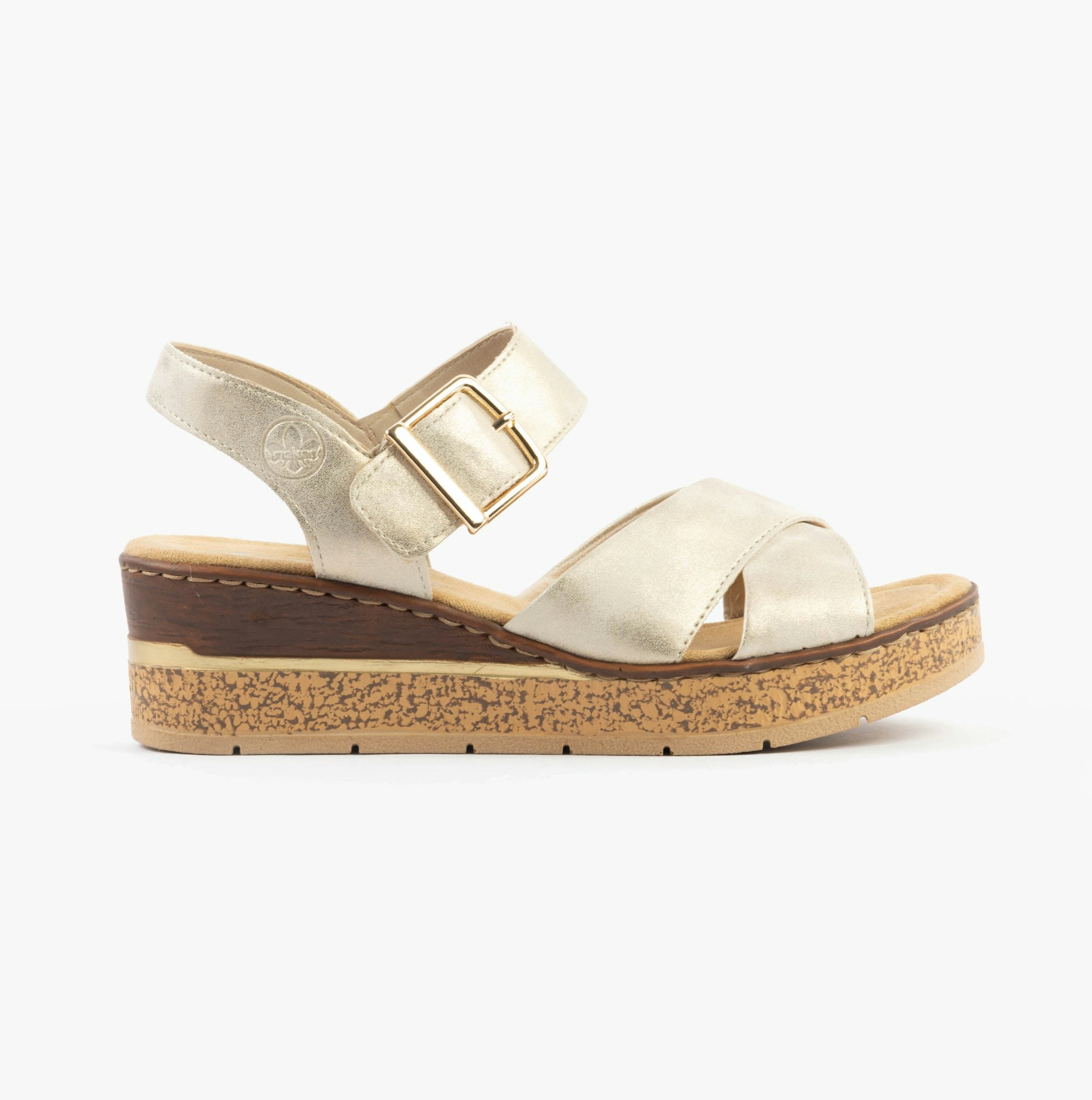 Rieker Women's Beige 63795-60 Sandals - Uk 6 / Eu 39