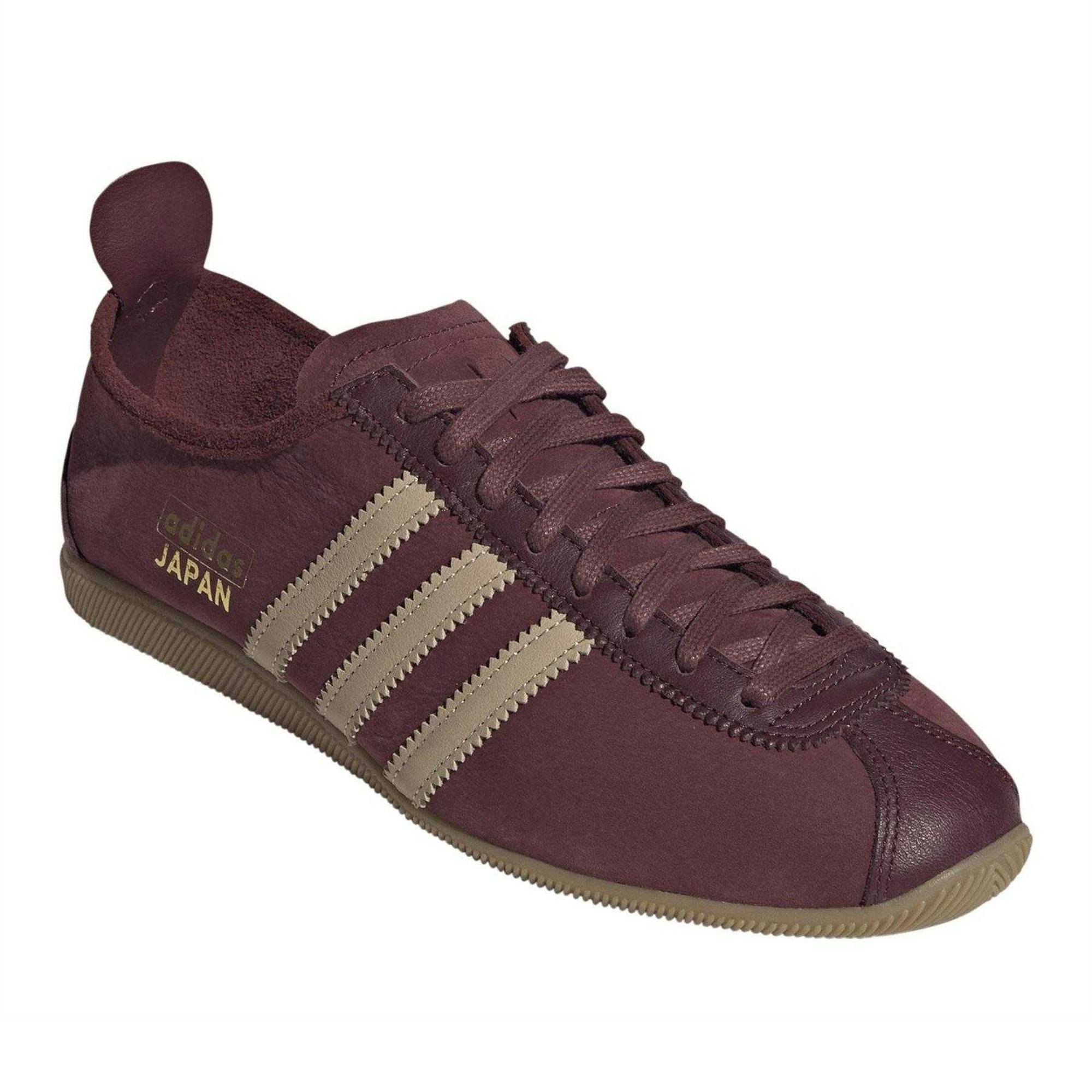 Adidas Men's Burgundy Originals Japan Decon Leather Low Cut Trainers - 10 Uk - 100% Mixed