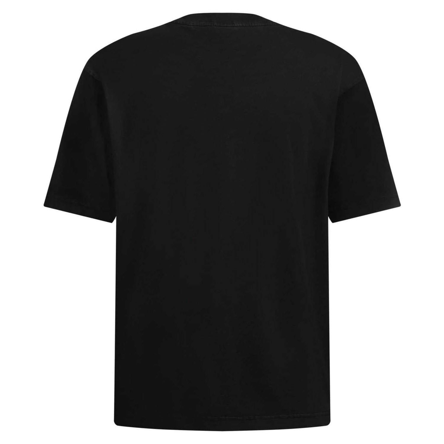 Boss Men's Black Cotton Crew Neck Oversized T-Shirt - Xl - 100% Cotton
