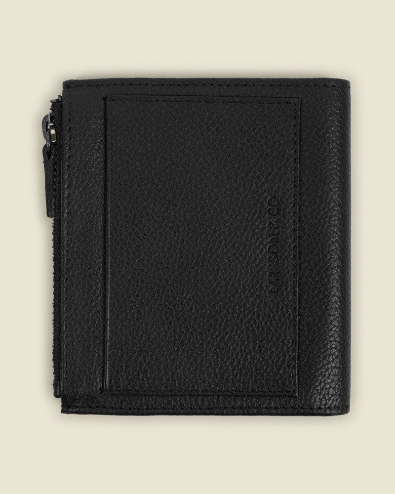 Larsson & Co Black Hanko - Embossed Bi-Fold Leather Wallet - One Size