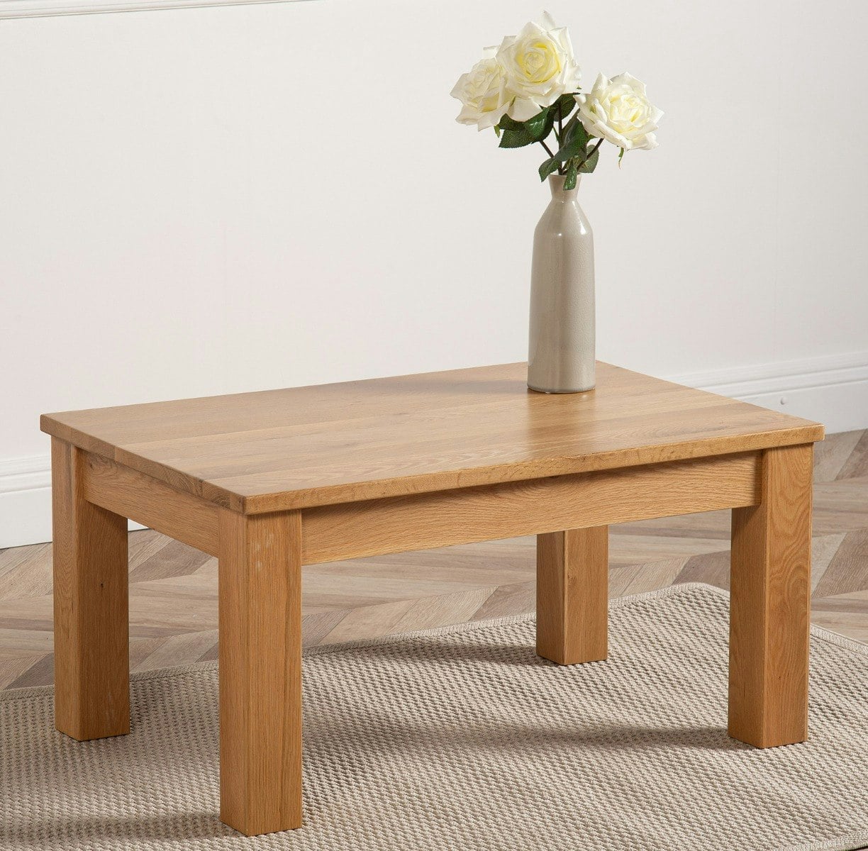 Rackhams Brown Oslo Solid Oak Coffee Table For Living Room
