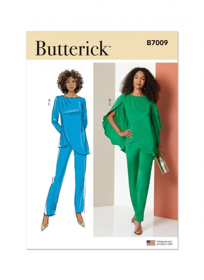 Butterick Women's Sewing Pattern 7009, Tops, Tunics, Trousers For K5 (8-10-12-14-16) - Intermediate - K5 (8-10-12-14-16)