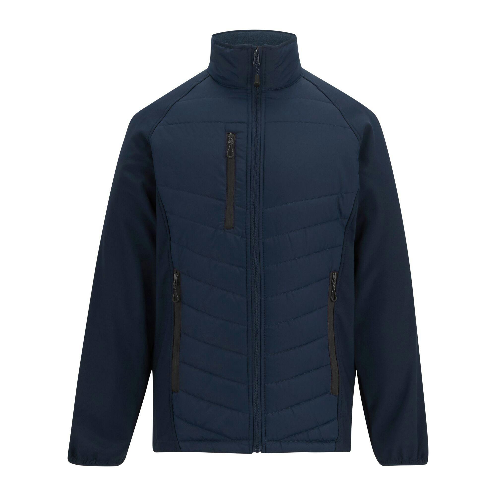 Regatta Men's Full Zip Padded Jacket - Navy/Ash - L - Navy/Ash - 100% Mixed
