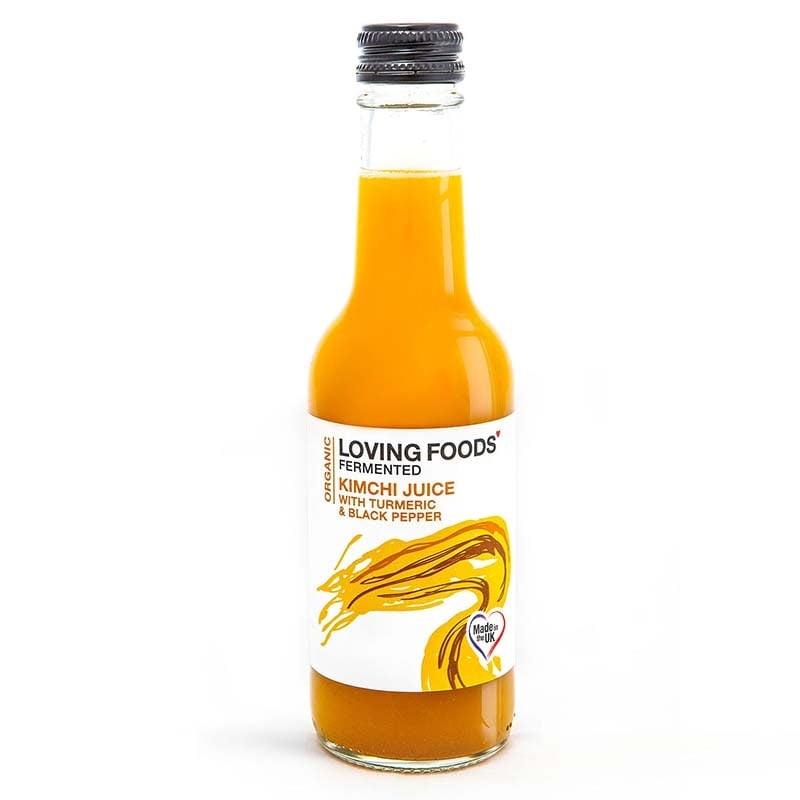 Loving Foods Black Organic Kimchi Juice - Turmeric & Pepper - 6 X 250Ml
