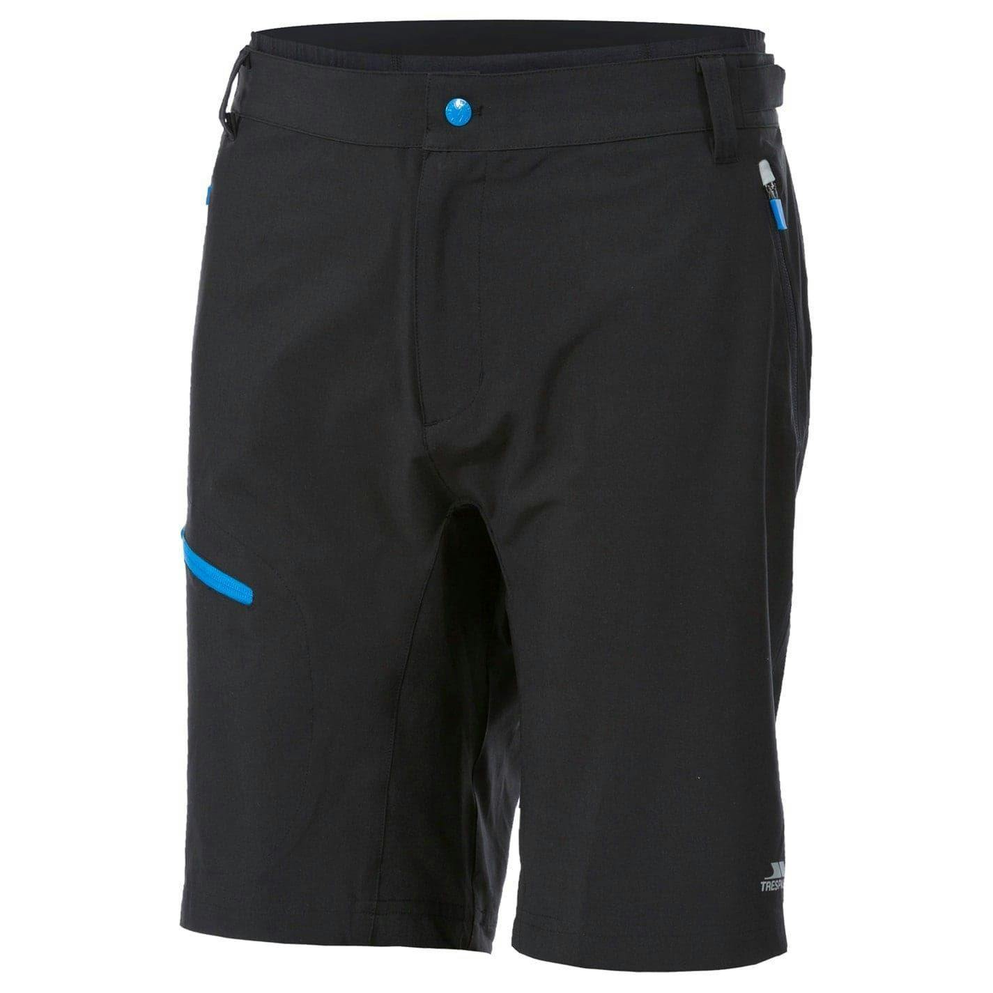 Trespass Men's Black Malaki Slim Walking Bib Shorts - Xxs