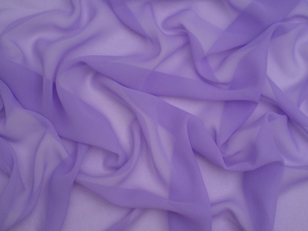 Minerva Light Core Range Sheer Chiffon Fabric - Plain Design Dressmaking Fabric, 110 Cm / 44" Wide - Per Metre - Hyacinth