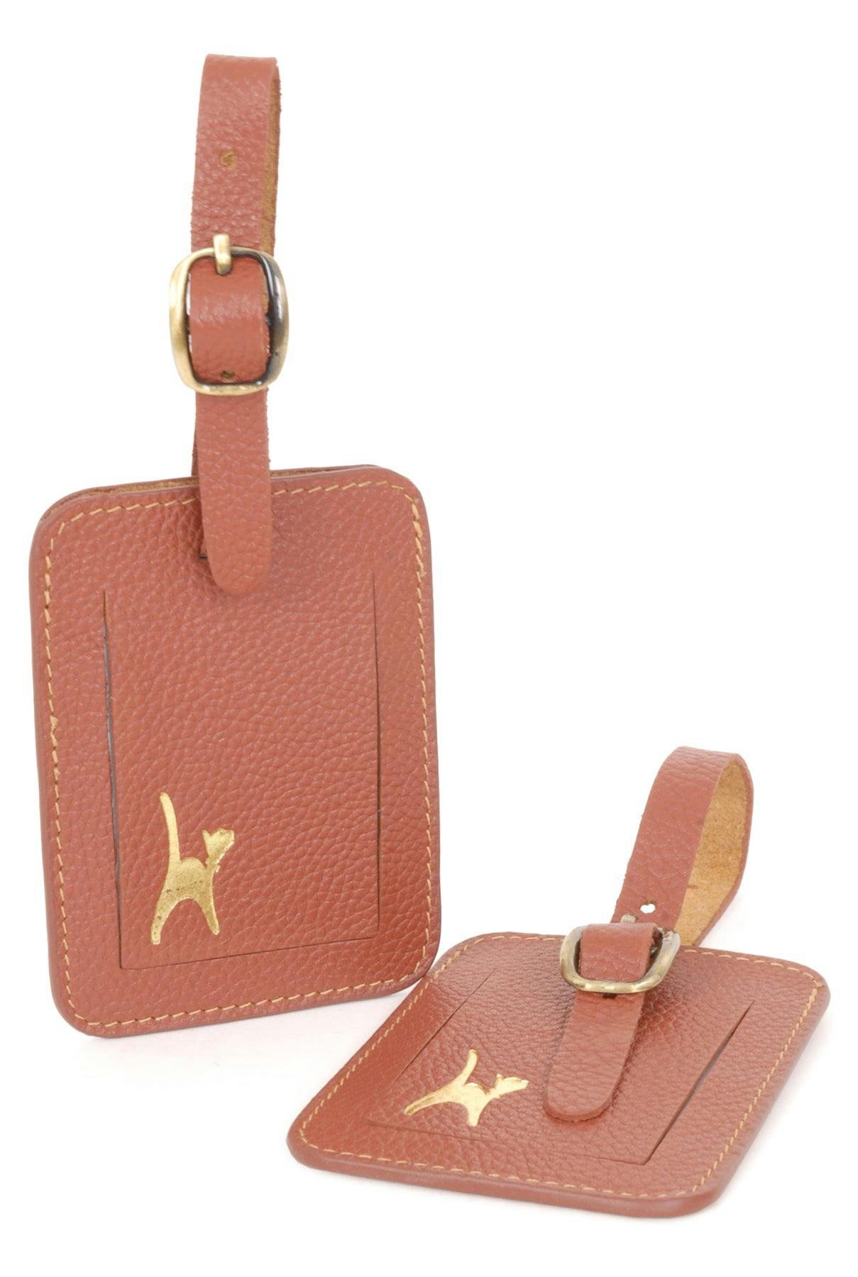 Catwalk Collection Handbags Wanda - Luggage Tag - Tan