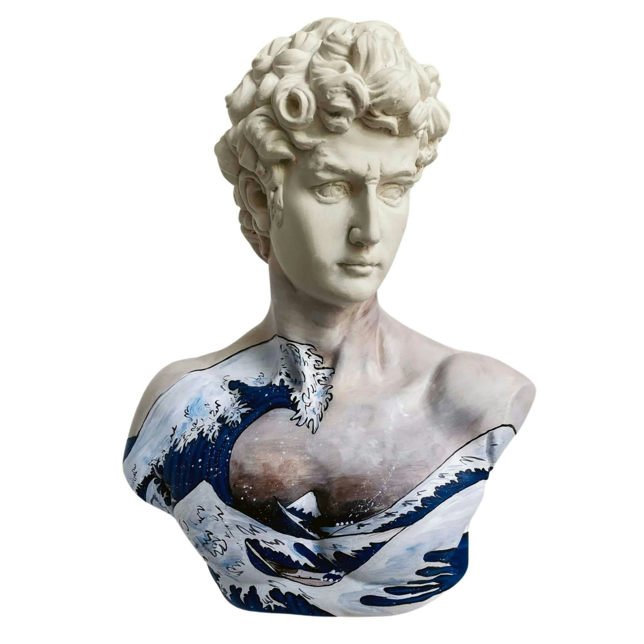 Rackhams David & The Great Wave Off Kanagawa - Plaster - 42 X 25 X 12 Cm