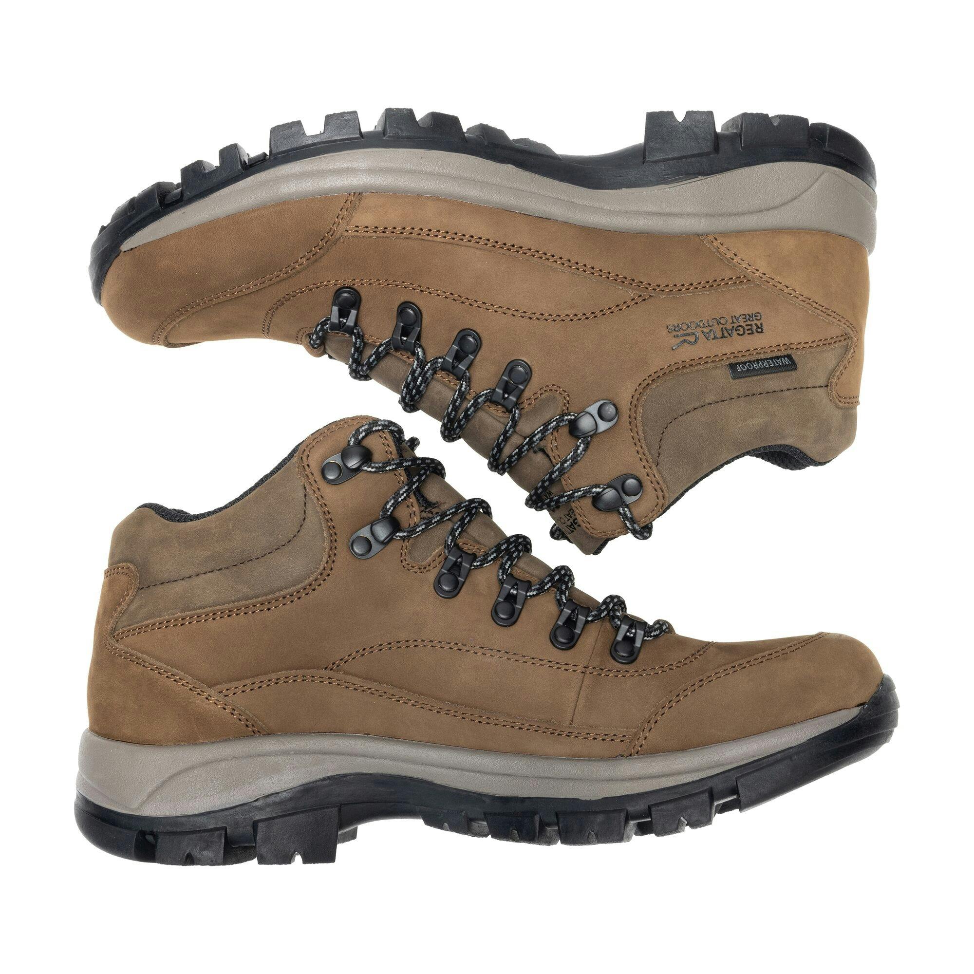 Regatta Men's Brown Bayton Leather Mid Cut Walking Boots - 8 Uk - 100% Mixed