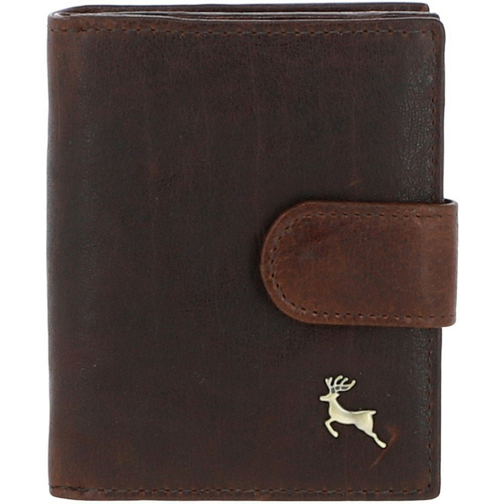 Ashwood Brown Vintage Wash Leather Wallet Purse - One Size - Brandy - Leather
