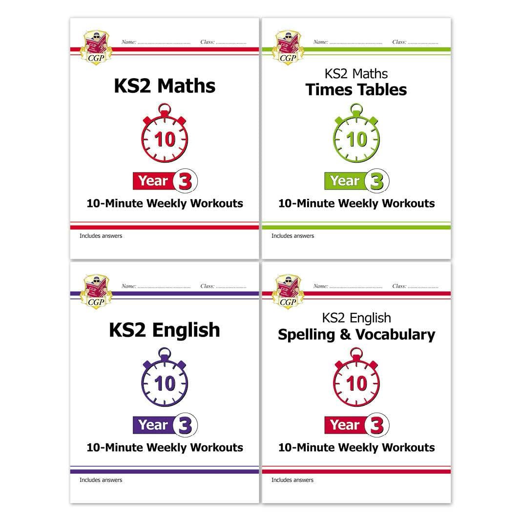 CGP KS2 Year 3 10-Minute Weekly Workout Bundle – Ages 7-8, Paperback NEW - Image 4