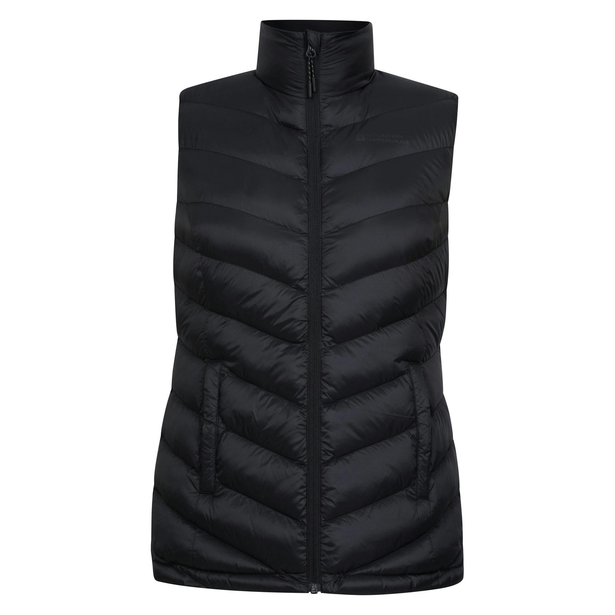 Mountain Warehouse Women's Black / Seasons Faux Fur Lined Gilet - 8 Uk - 100% Polyamide