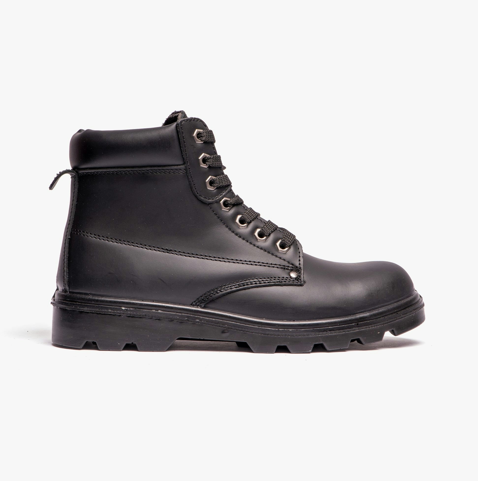 Grafters Unisex Black M569a Leather Safety Boots - Uk 7