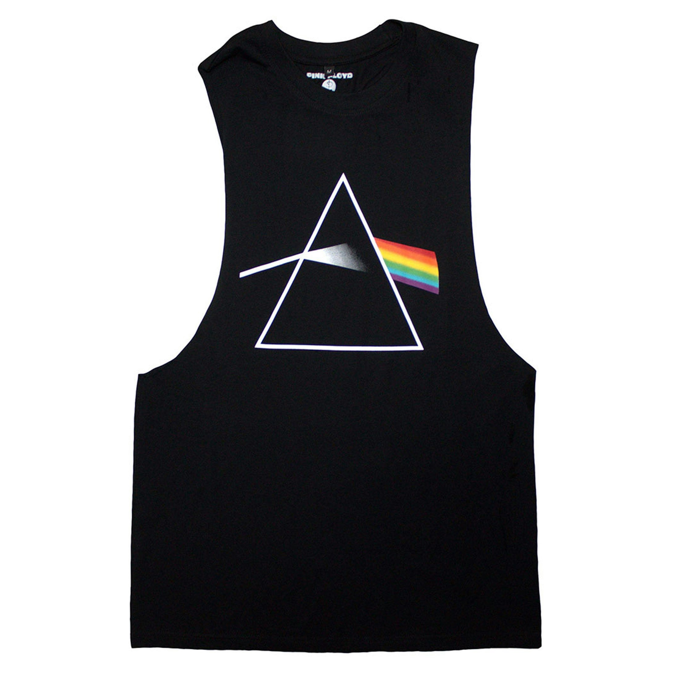 Paradiso Clothing Unisex Pink/Dark Floyd Side Of The Moon Album Vest Top - M